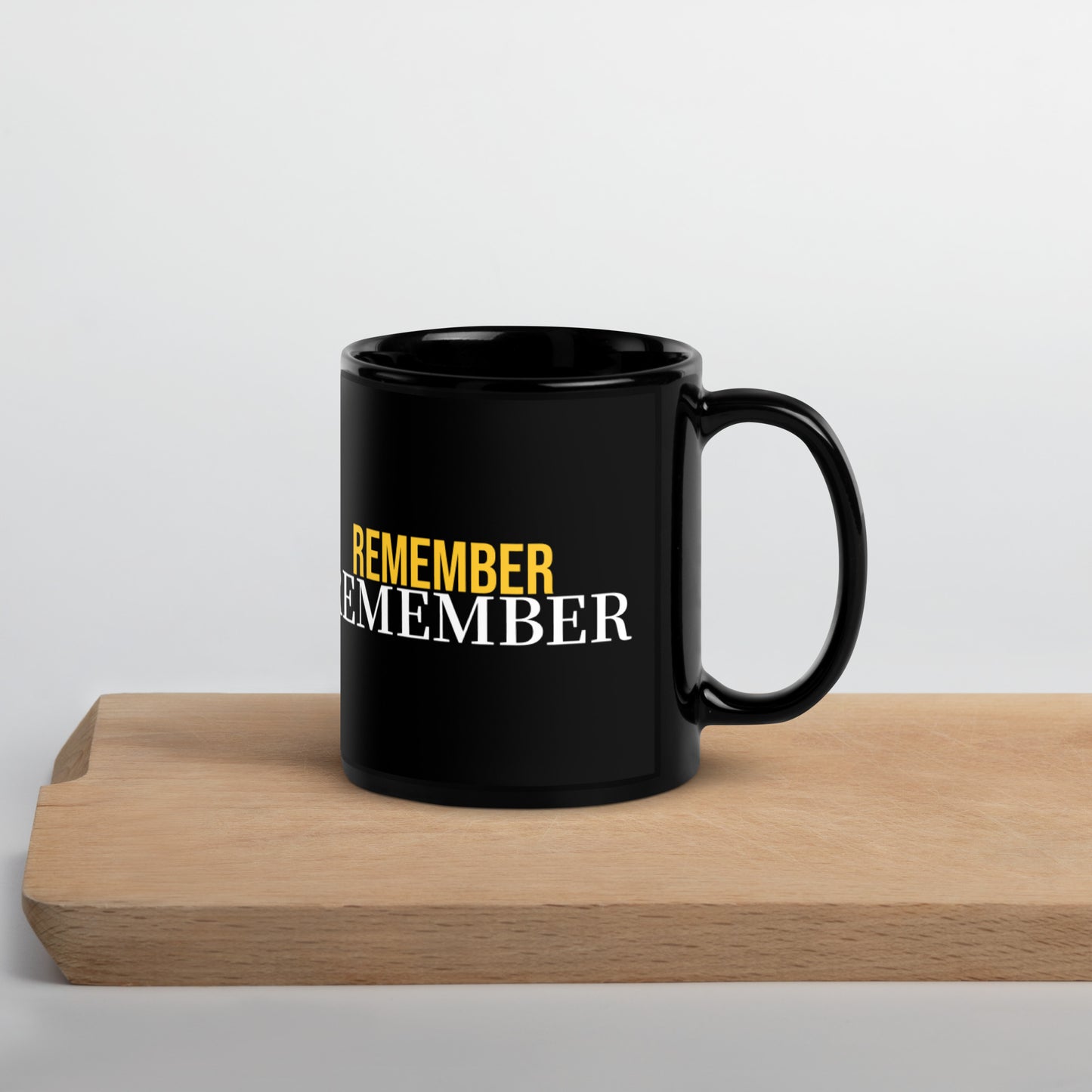 Remember, Remember, Anonymous Mask Black Glossy Mug