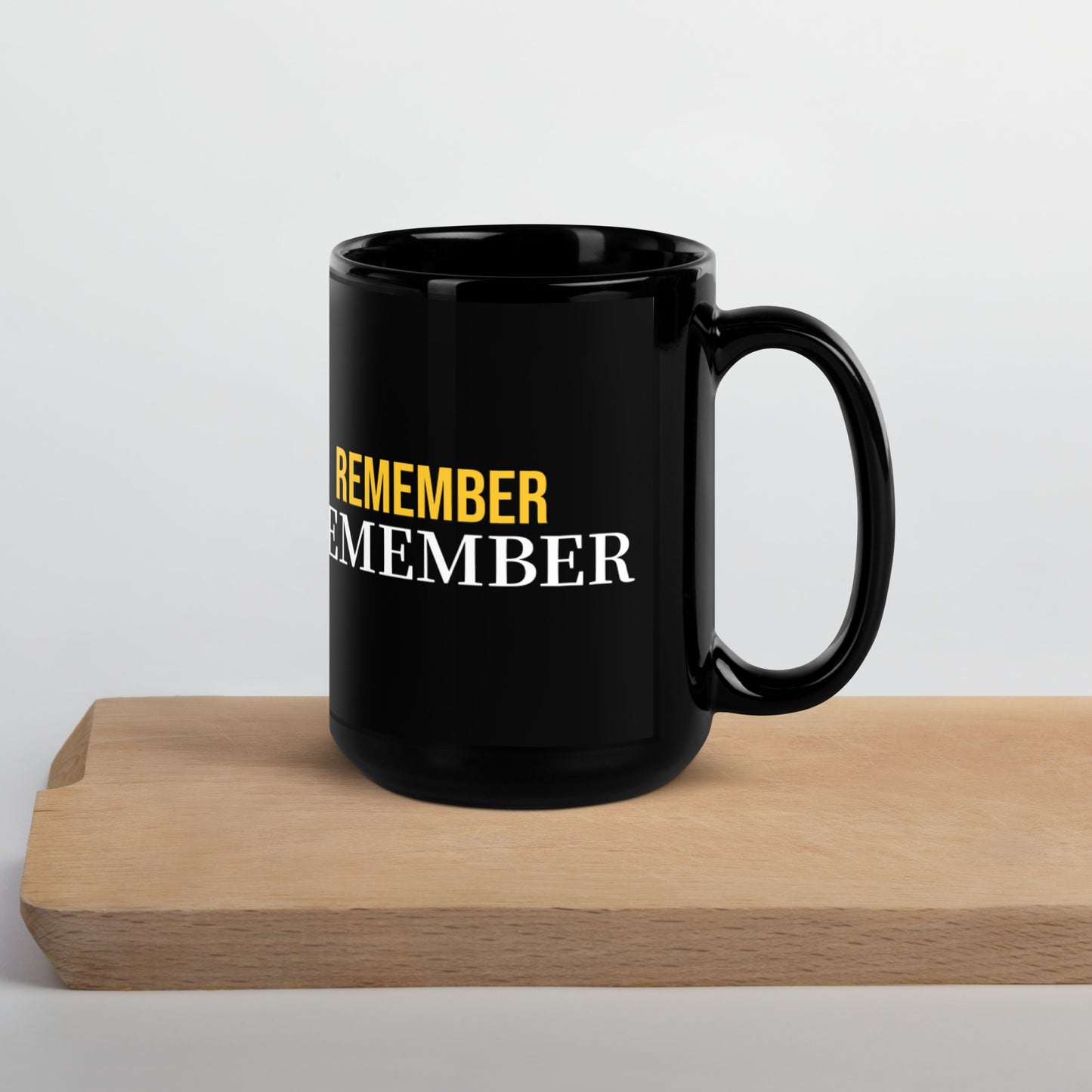 Remember, Remember, Anonymous Mask Black Glossy Mug