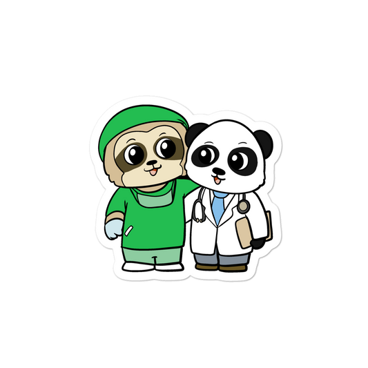 Doctor and Surgeon Cartoon - Bubble-free stickers