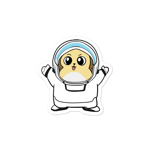 Freedom in Space Cartoon - Bubble-free stickers