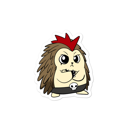 Angry Libertarian Cartoon Porcupine - Bubble-free stickers