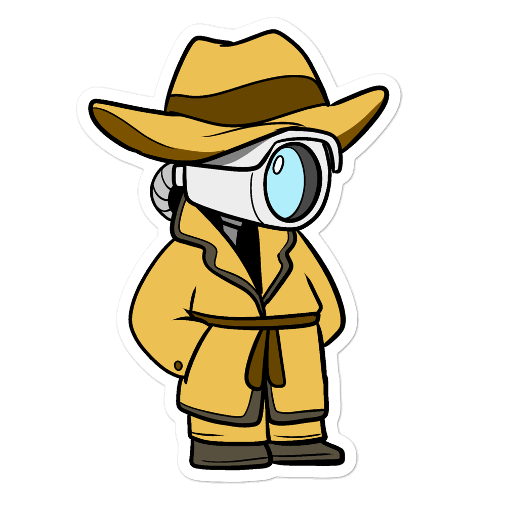 Don't Spy on Me Cartoon - Bubble-free stickers