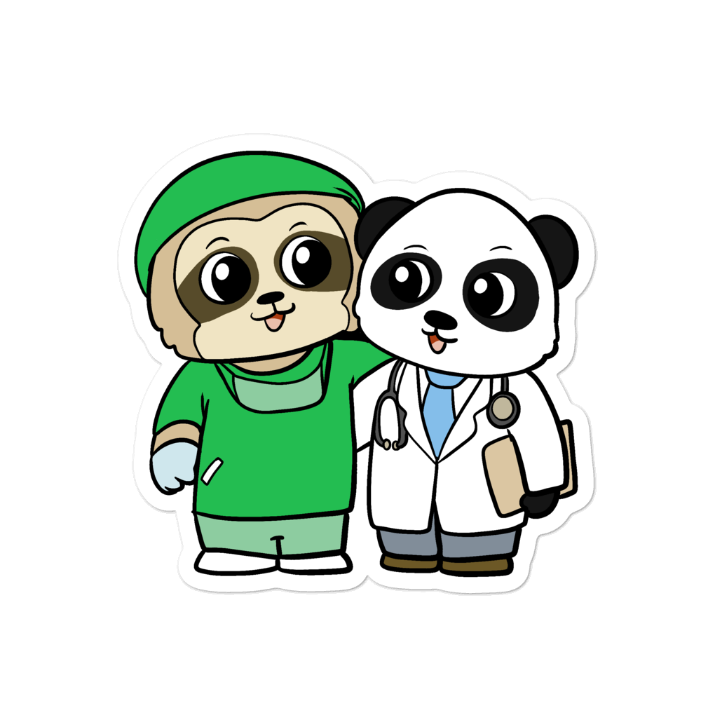 Doctor and Surgeon Cartoon - Bubble-free stickers