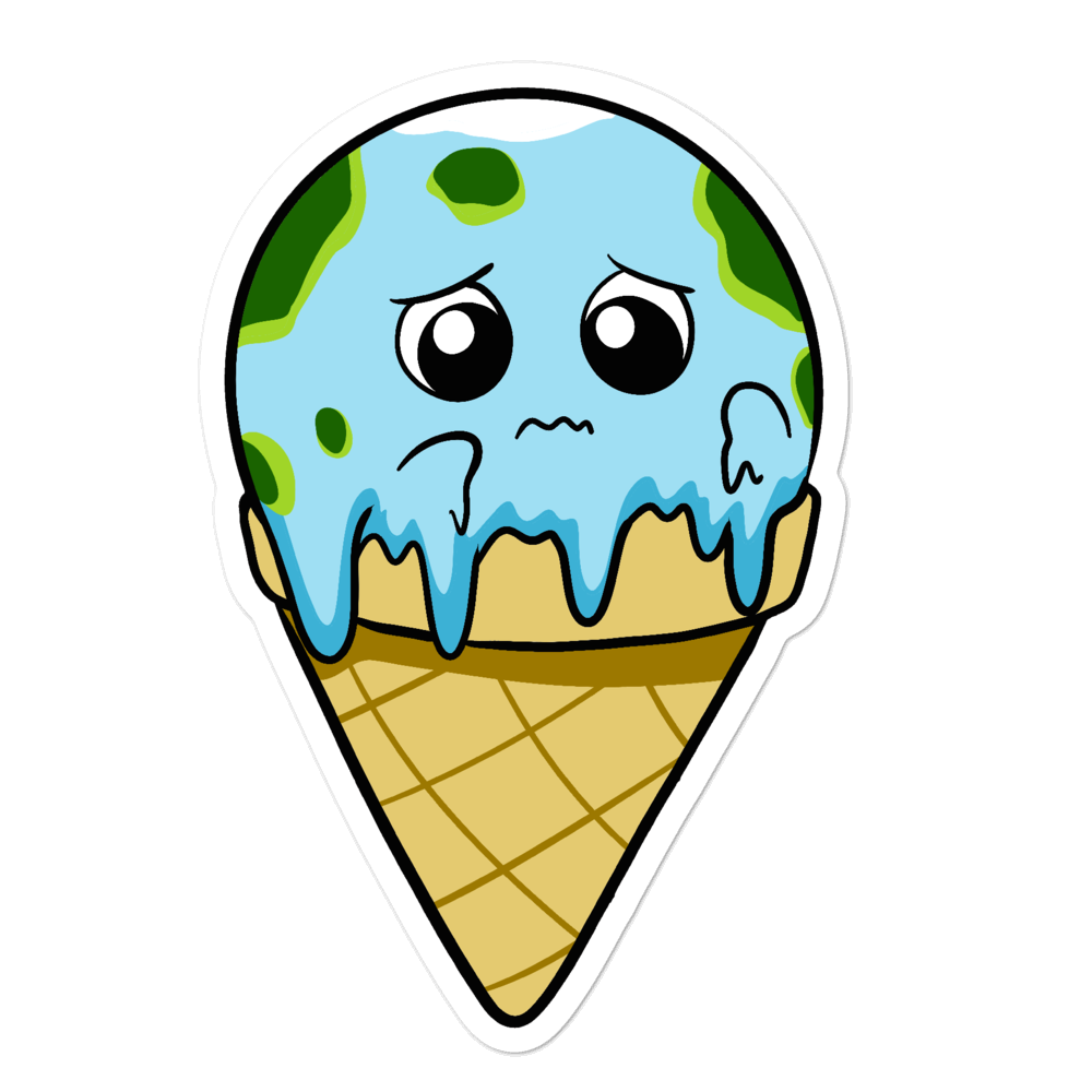 Global Meltdown Cartoon - Bubble-free stickers