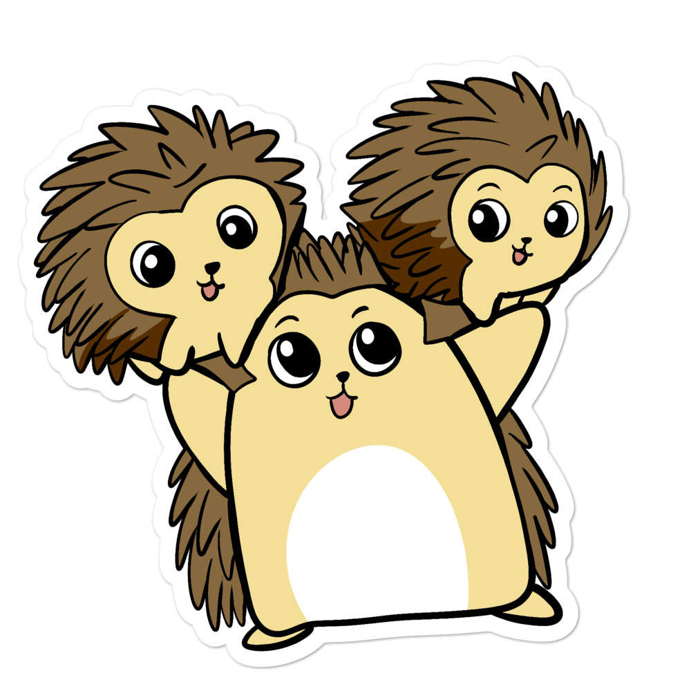 Raising Young Libertarians Porcupine Cartoon - Bubble-free stickers