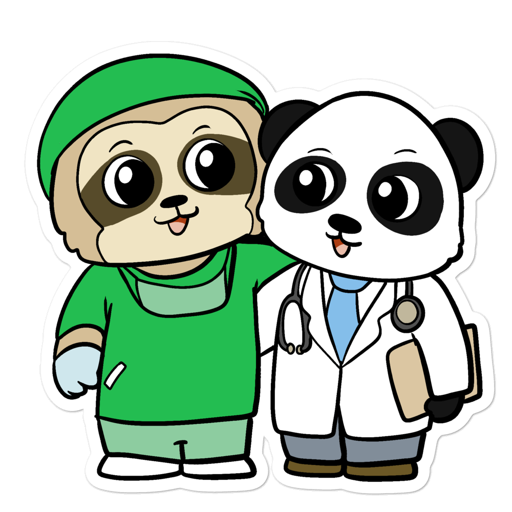 Doctor and Surgeon Cartoon - Bubble-free stickers