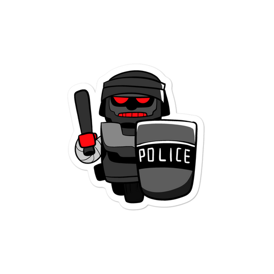 InHuman Police Robot Cartoon - Bubble-free stickers