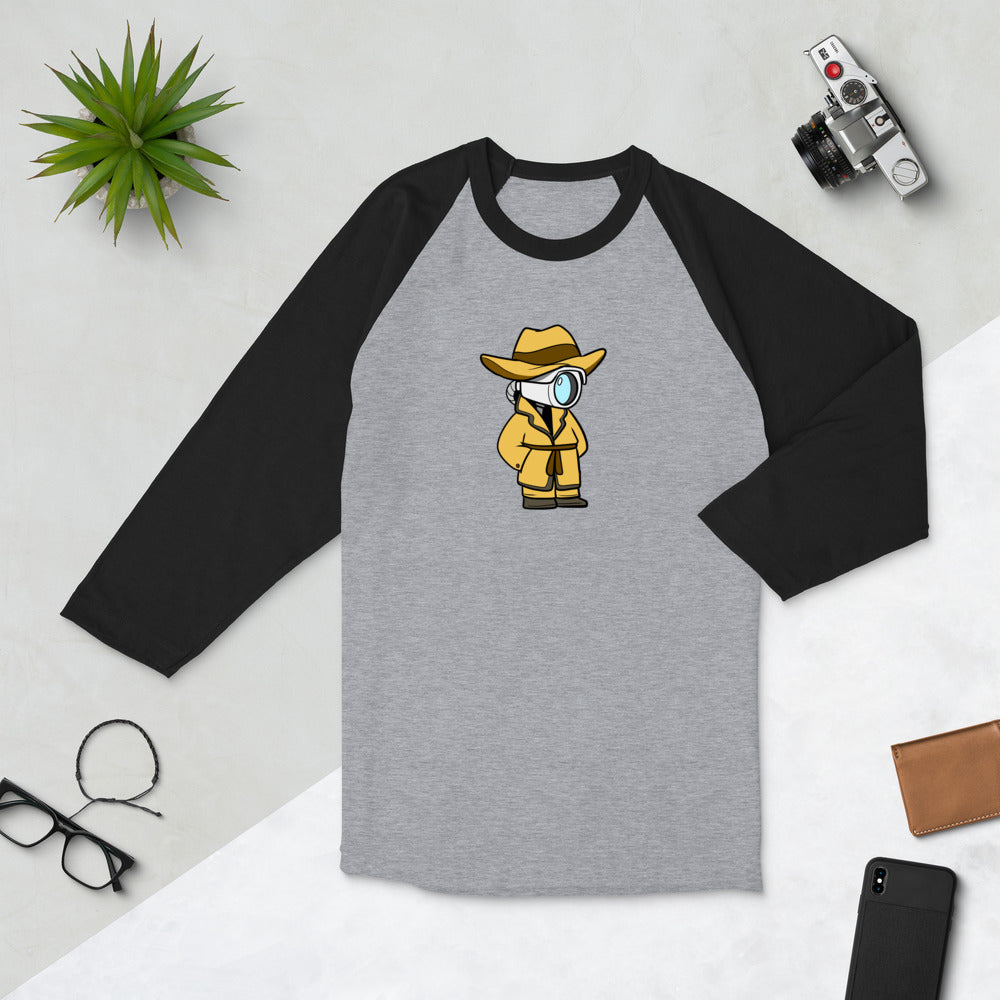 Don't Spy on Me Cartoon 3/4 sleeve raglan shirt