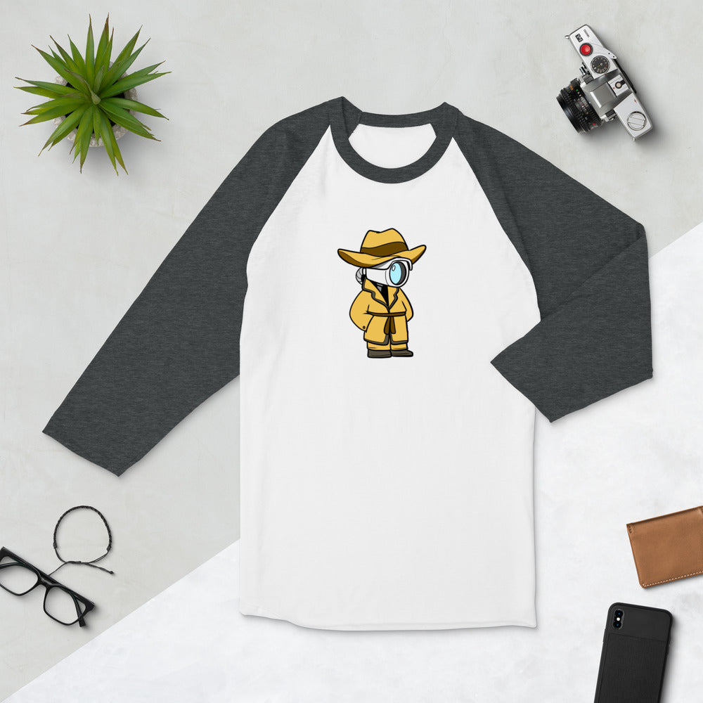 Don't Spy on Me Cartoon 3/4 sleeve raglan shirt