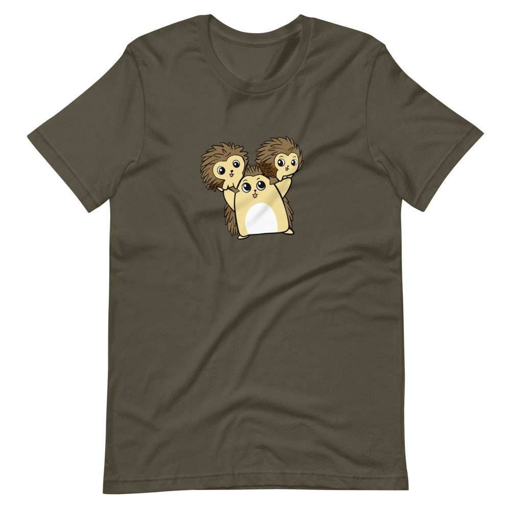 Raising Libertarians Cartoon Porcupine Short Sleeve Unisex T-Shirt