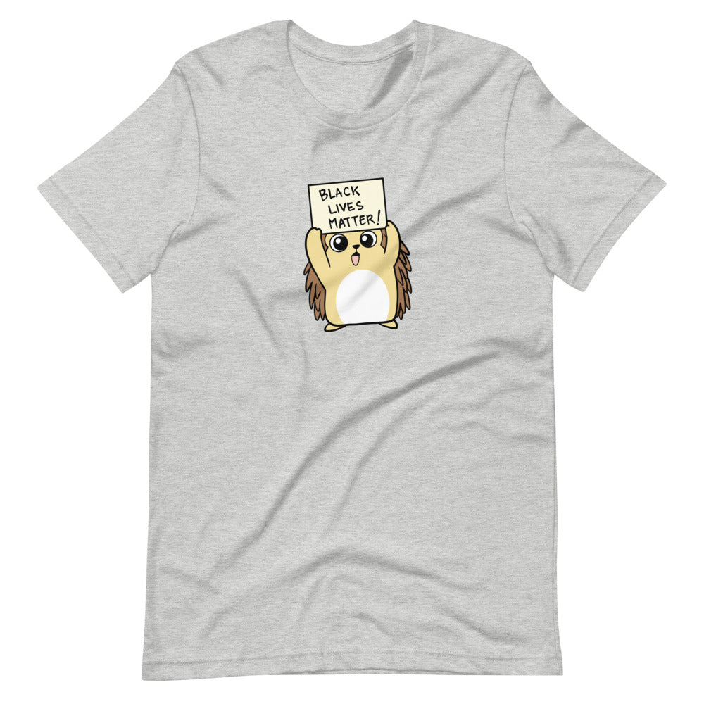 Black LIves Matter Cartoon Porcupine Short Sleeve Unisex T-Shirt