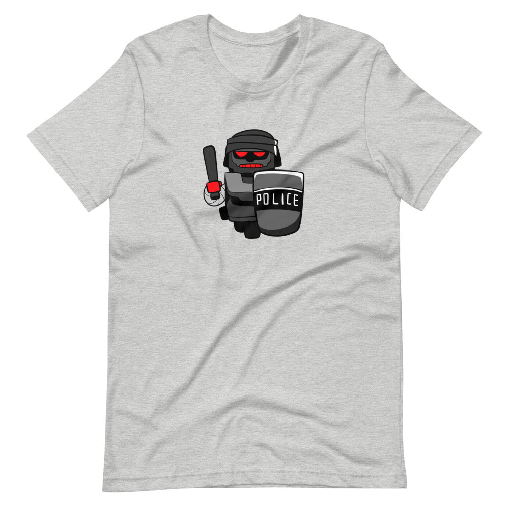 InHuman Police Robot Cartoon Short Sleeve Unisex T-Shirt