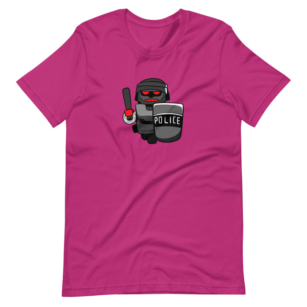 InHuman Police Robot Cartoon Short Sleeve Unisex T-Shirt