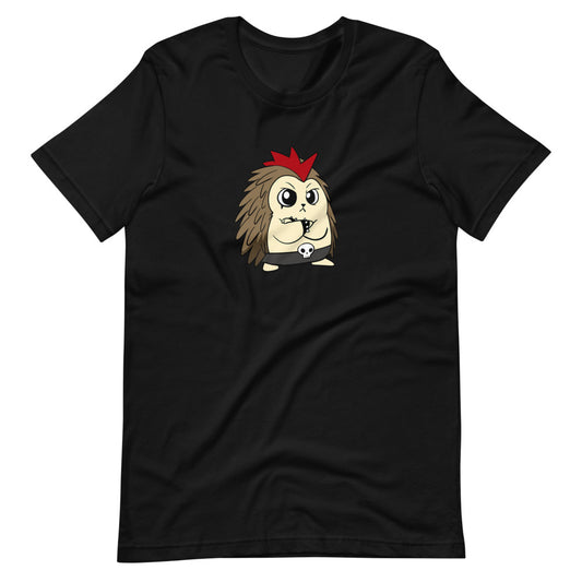 Angry Libertarian Cartoon Porcupine Short Sleeve Unisex T-Shirt