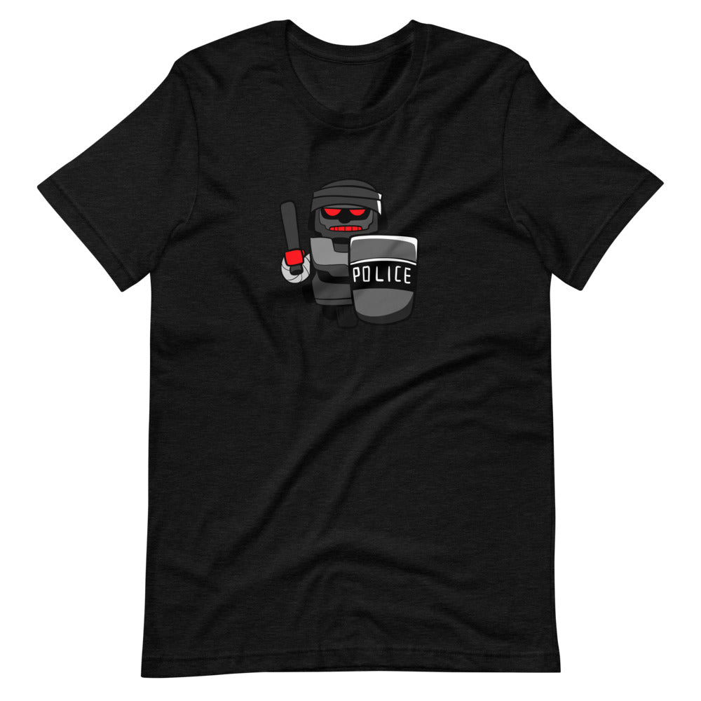 InHuman Police Robot Cartoon Short Sleeve Unisex T-Shirt