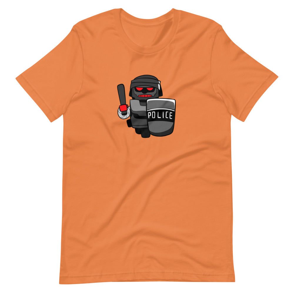 InHuman Police Robot Cartoon Short Sleeve Unisex T-Shirt