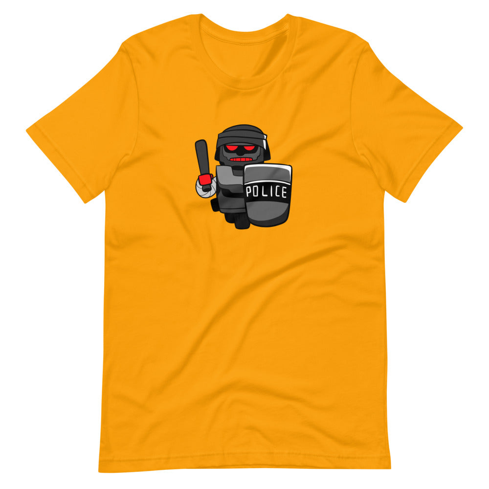 InHuman Police Robot Cartoon Short Sleeve Unisex T-Shirt