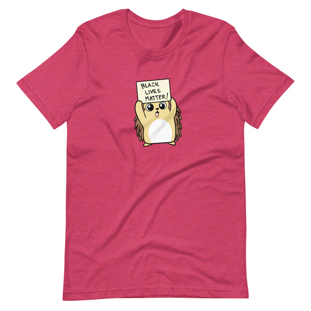 Black LIves Matter Cartoon Porcupine Short Sleeve Unisex T-Shirt