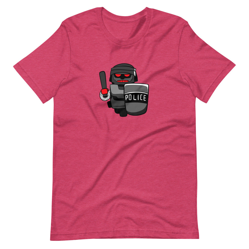 InHuman Police Robot Cartoon Short Sleeve Unisex T-Shirt