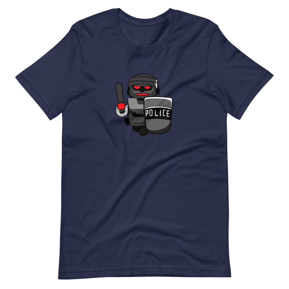 InHuman Police Robot Cartoon Short Sleeve Unisex T-Shirt