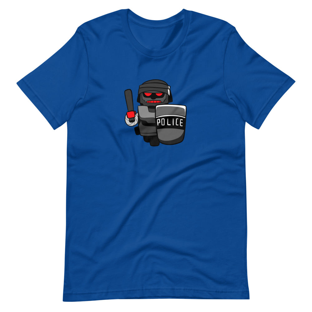 InHuman Police Robot Cartoon Short Sleeve Unisex T-Shirt